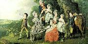 ZOFFANY  Johann the bradshaw family, c. china oil painting artist